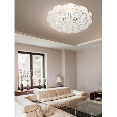 Люстра светодиодная потолочная LED плоская круглая S2419-6